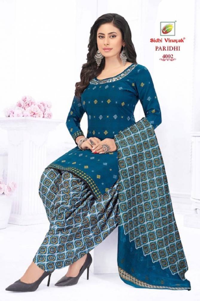 Sidhi Vinayak Paridhi Vo 4 Patiyala Printed Cotton Dress Material
